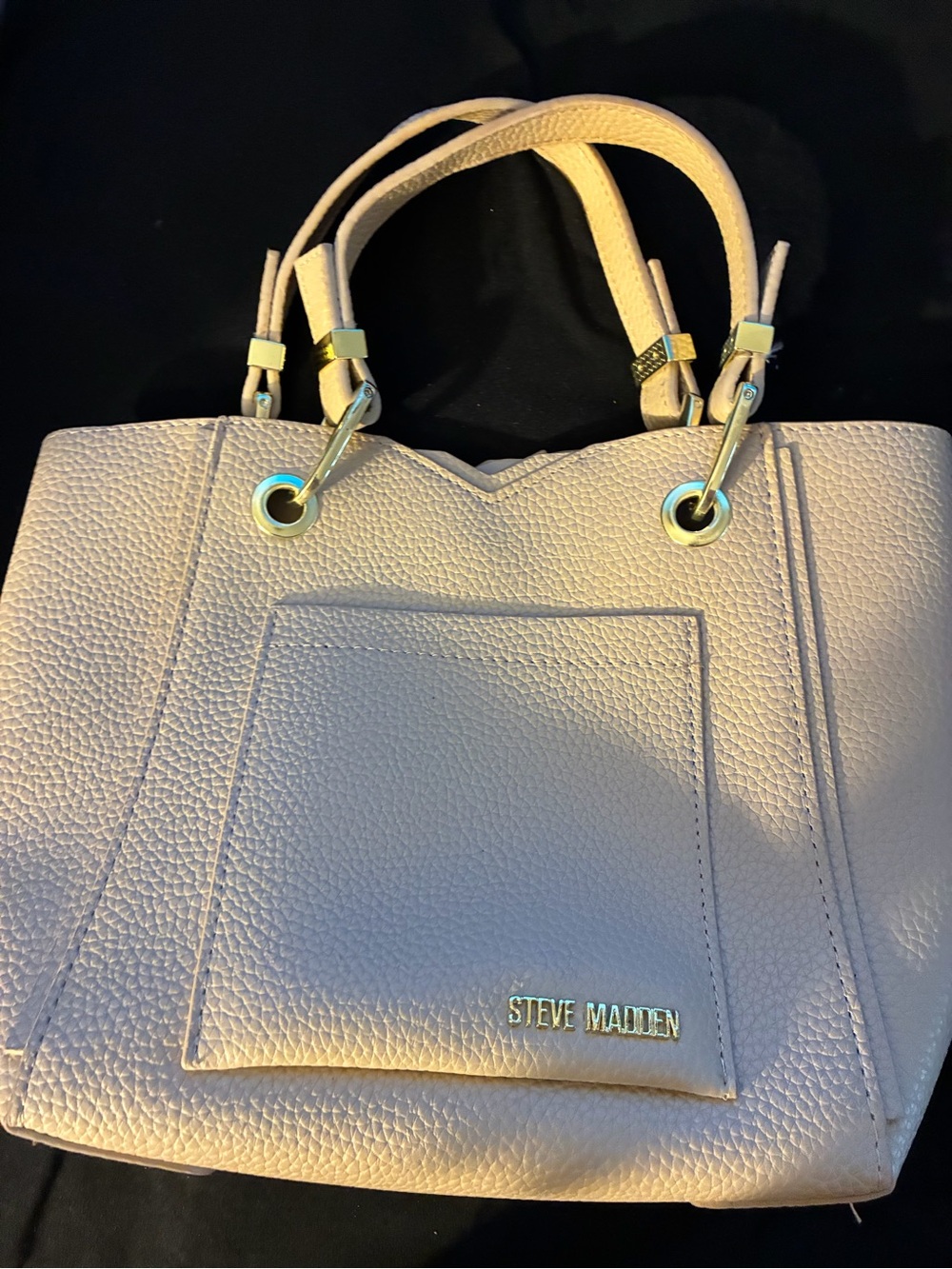Steve Madden - Women's Pebbled Leather Tote Bag in Tan